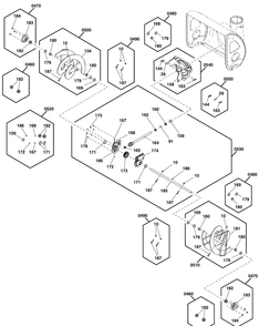 Auger Drive Group Diagram and Parts List for 1696610-00-1024LD 2016 Briggs and Stratton Snow Blower